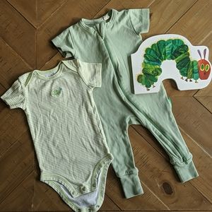 Spring Bundle 🌄 6-12 Mo. 🐛 Romper, Onesie, Book